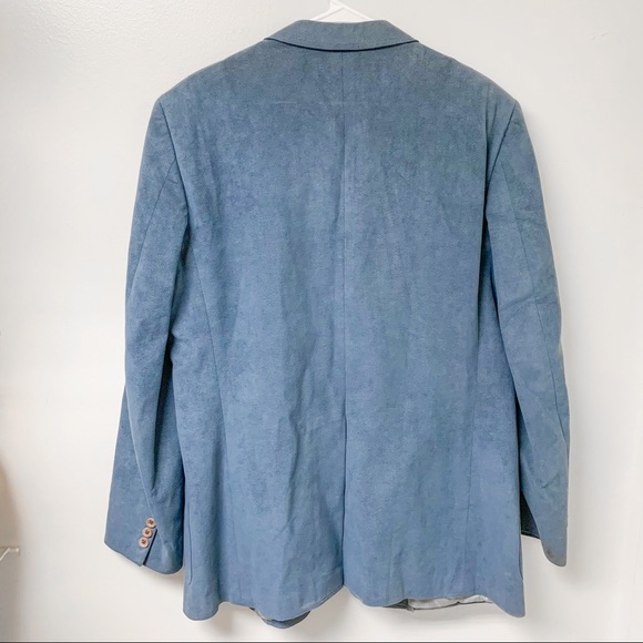 Vintage Halston Halo-Suede‎ Blue Suede Blazer - Picture 2 of 13